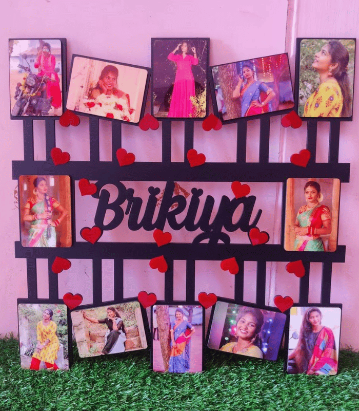 Special MDF frame with photos and Name