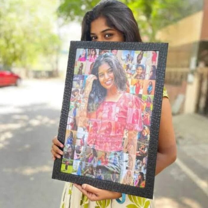 Celebrate the magic of moments with our Mosaic Photo Frame, where one special photo is brought to life using dozens of your favorite memories. A unique and emotional gift that tells your story, piece by piece.