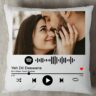 Play your favorite song with a scan – Personalized Spotify QR Code Pillow by giftkadai.in