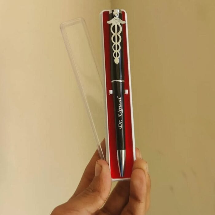 Premium Doctor Pen with engraved name in gift box and extra refill – available at GiftKadai.in