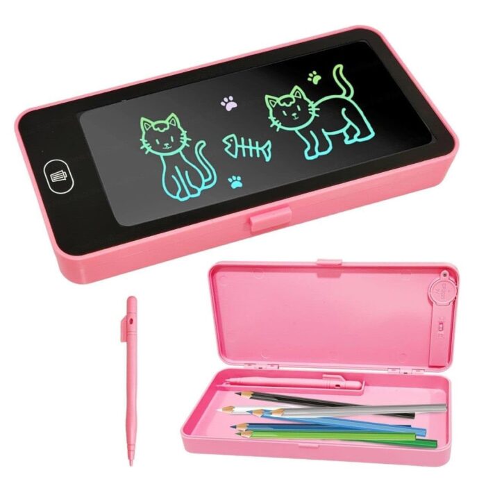LCD writing pencil box with stylus for kids – multi-functional stationery case from GiftKadai.in