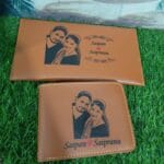 "Mother’s Day Special Personalized Wallet Combo – Men’s and Ladies’ Wallets with Custom Photo – Brown Color for Best Print Output"