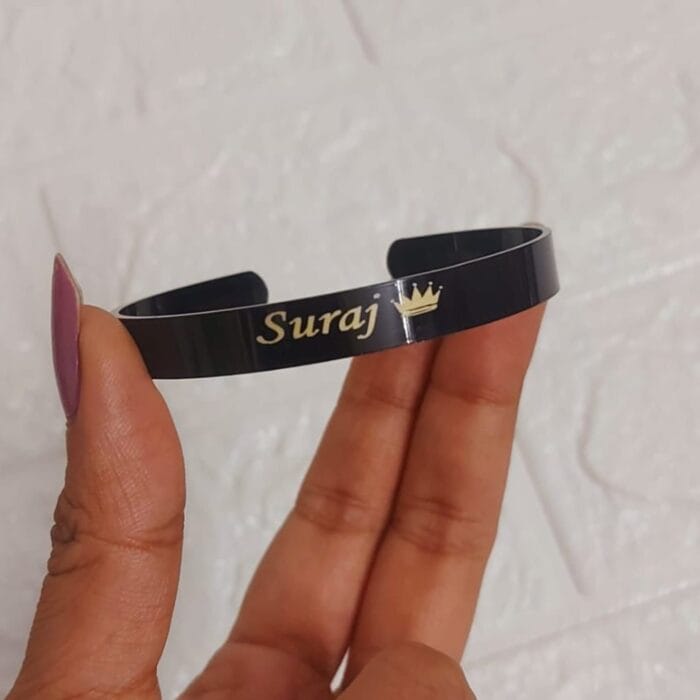Personalized Name Kada Bracelet – Custom Engraved Kada with Free Size for Men and Women – Stylish Unisex Accessory