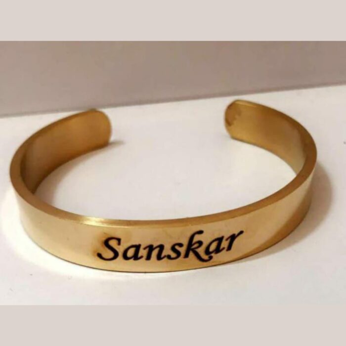 Personalized Name Kada Bracelet – Custom Engraved Kada with Free Size for Men and Women – Stylish Unisex Accessory