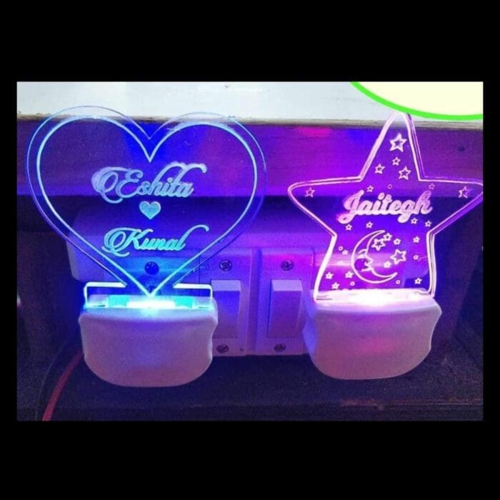 Custom Plug Lamp with Name – Personalized LED Night Light for Bedroom or Gift – Soft Glow Decorative Table Lamp