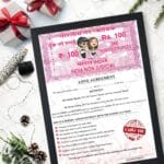 Personalized Love Agreement Gift from GiftKadai.in – Custom Romantic Contract for Couples