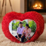 Personalised heart shape photo pillow cushion gift
