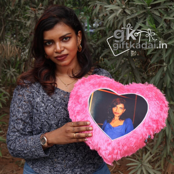 Second image of Heart Shape Photo Pillow