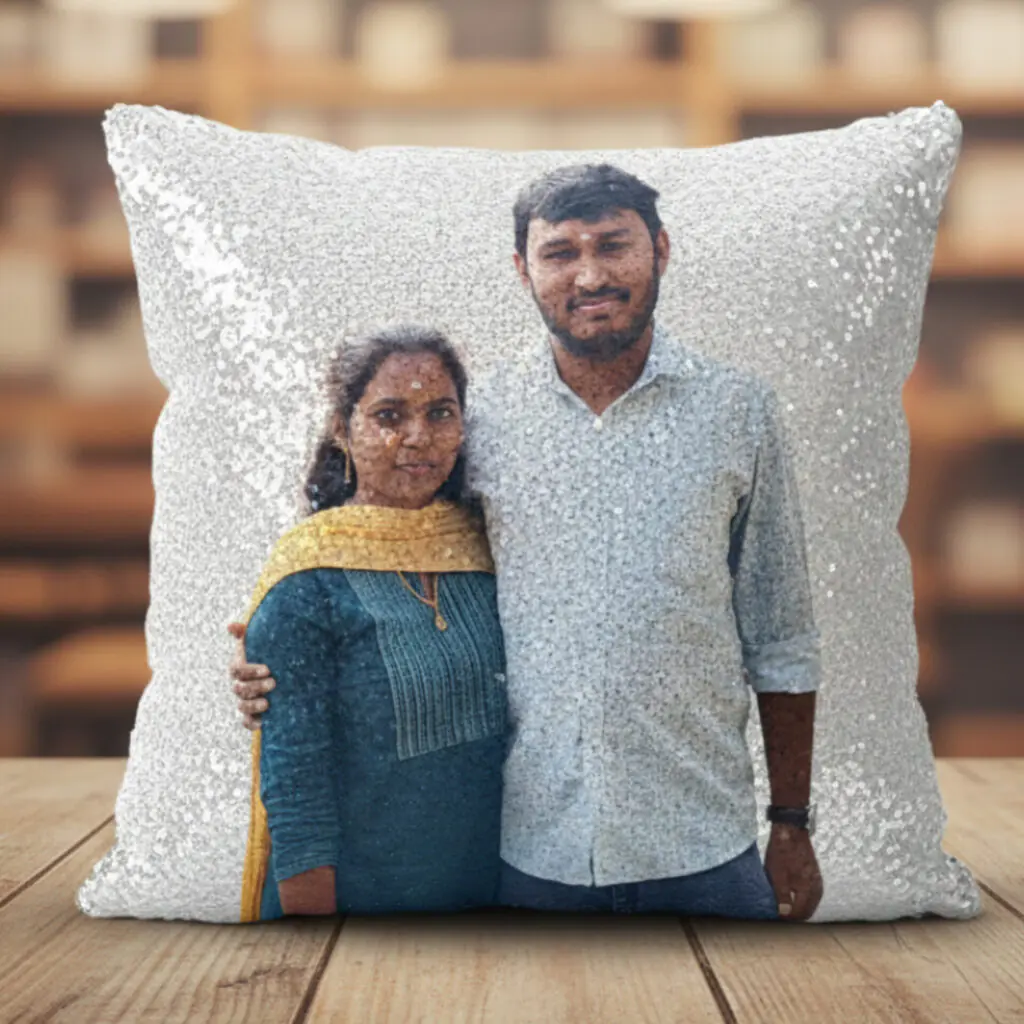 Personalised magic pillow photo reveal cushion gift