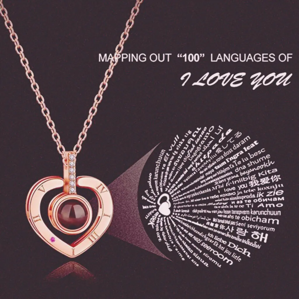 100 languages I love you projection chain romantic gift for couples