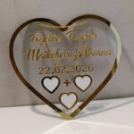 Personalised heart shape thumb print frame couple memory gift