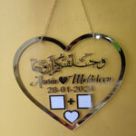 Personalised heart shape thumb print frame romantic gift