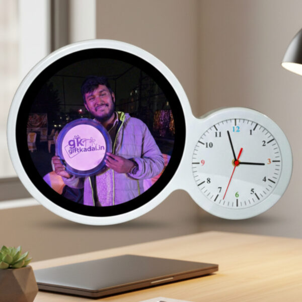 Personalised Magic Mirror Photo Frame with Clock