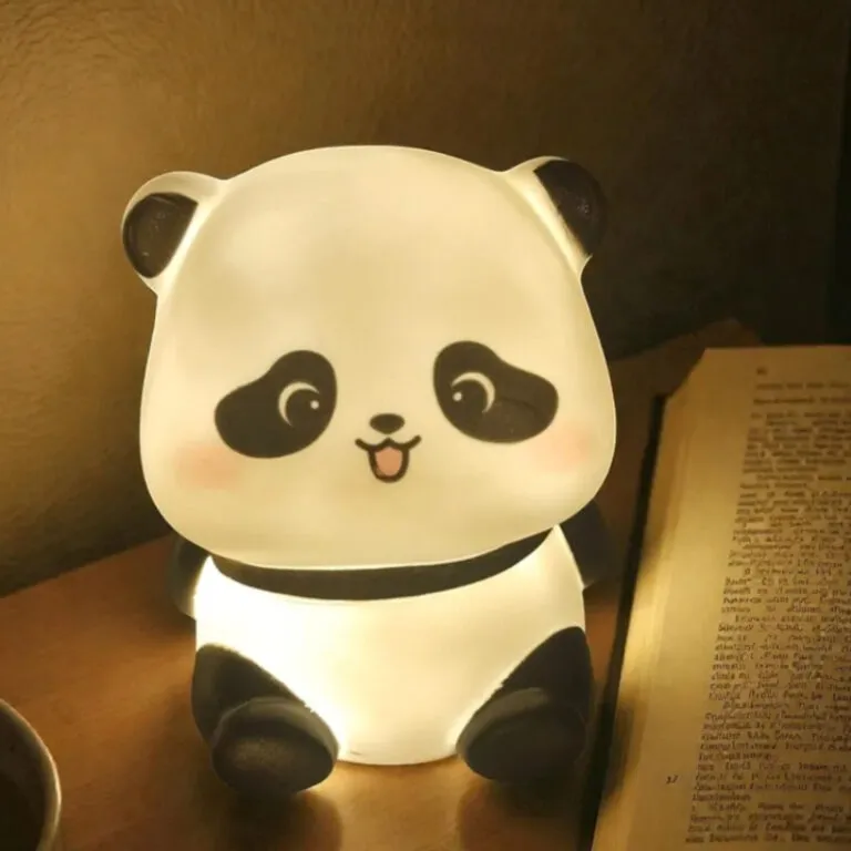 mini panda led night lamp for kids