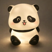 Mini panda LED night lamp for kids room and bedroom decoration