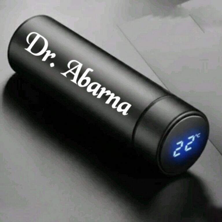 Temperature bottle with name personalised smart LED water bottle