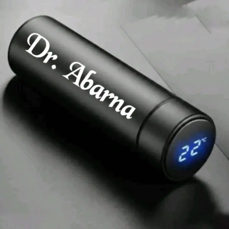 Temperature bottle with name personalised smart LED water bottle