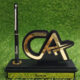 CA special pen stand with golden design and personalised name pen
