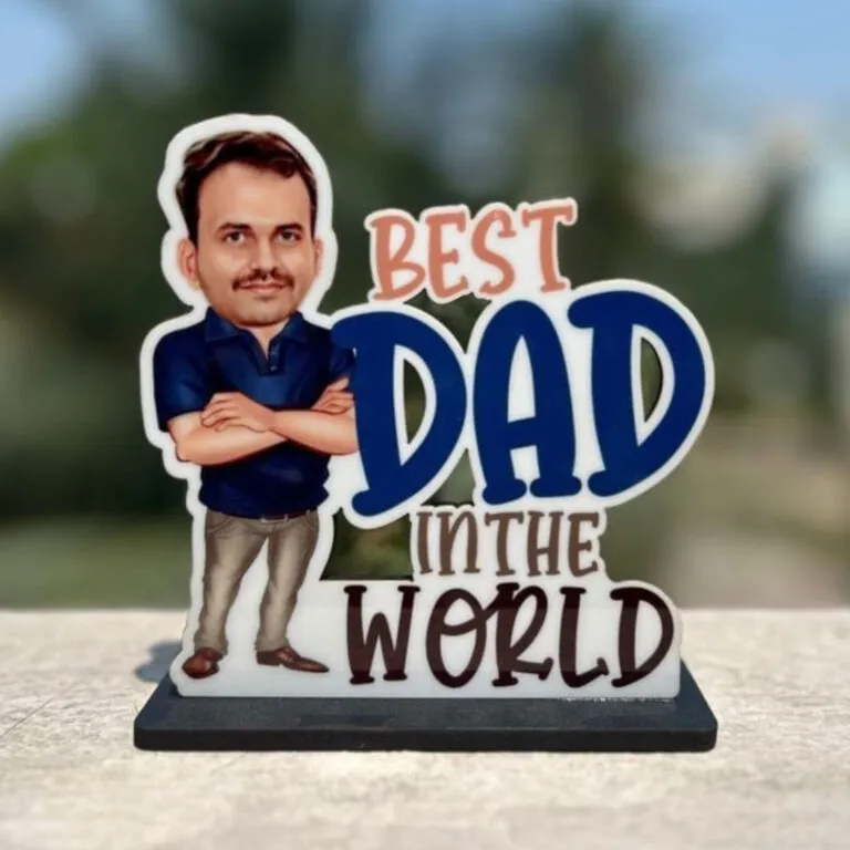 Dad special caricature frame with personalised face photo