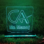Personalised CA LED name frame gift for Chartered Accountant office desk