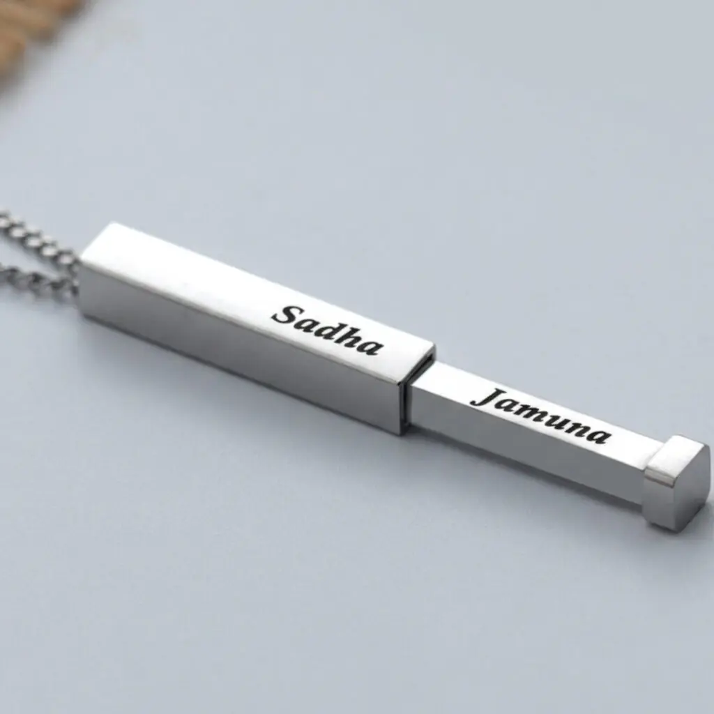 Hidden couple name chain personalised romantic jewellery gift