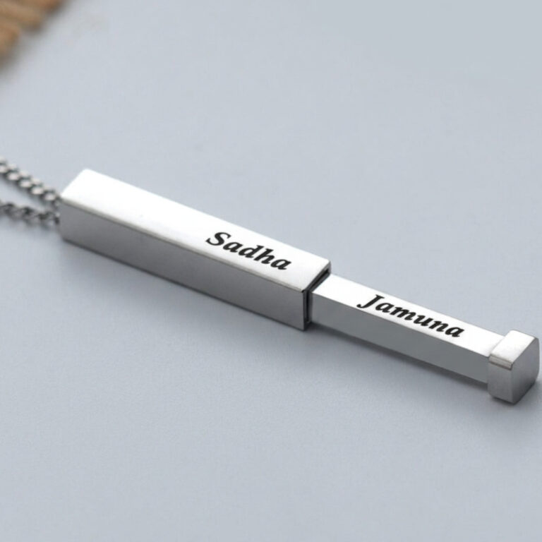 Hidden couple name chain personalised romantic jewellery gift