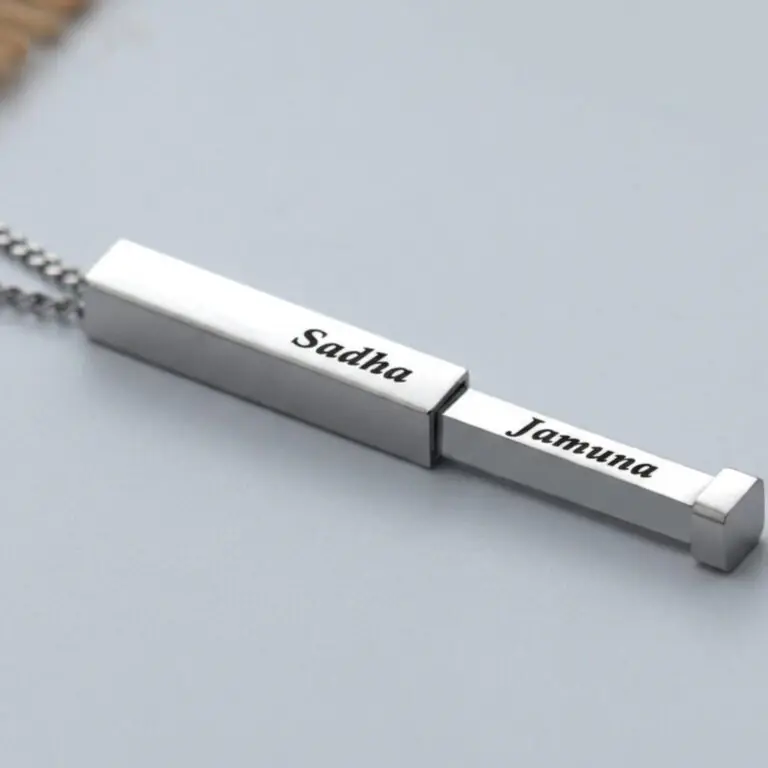 Hidden couple name chain personalised romantic jewellery gift