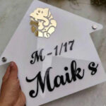 Personalised house name board acrylic name plate for home entrance