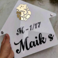 Personalised house name board acrylic name plate for home entrance