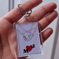 Personalised Spotify photo keychain with custom song and image