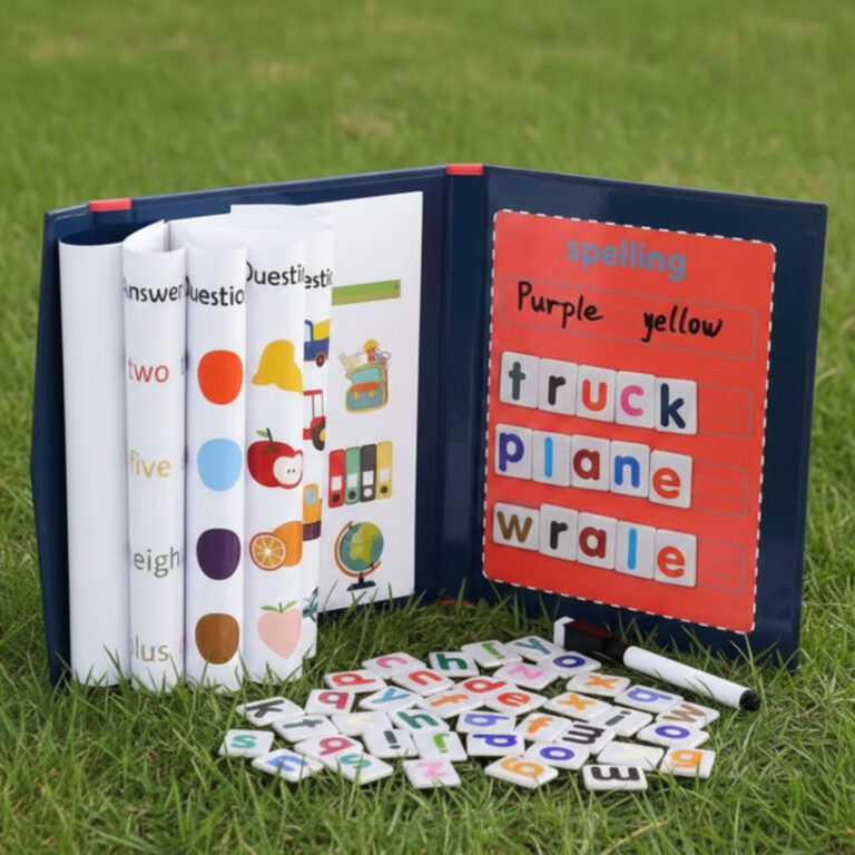 Magnetic spelling game for kids learning letters and vocabulary