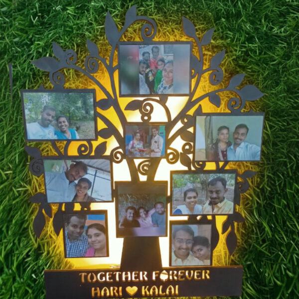 Tree Photo Frame with LED – Personalised Photo Collage Gift