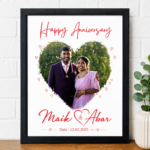 Happy Anniversary Couple Photo Frame