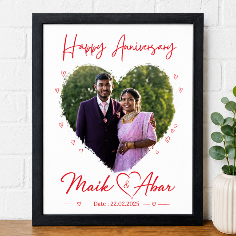 Happy Anniversary Couple Photo Frame