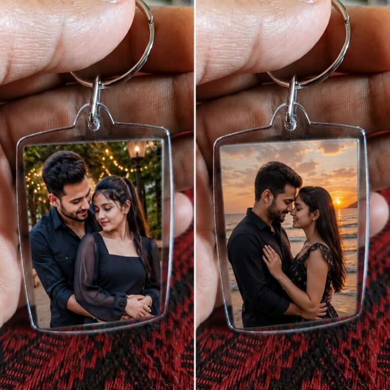 Personalised Double Side Photo Keychain